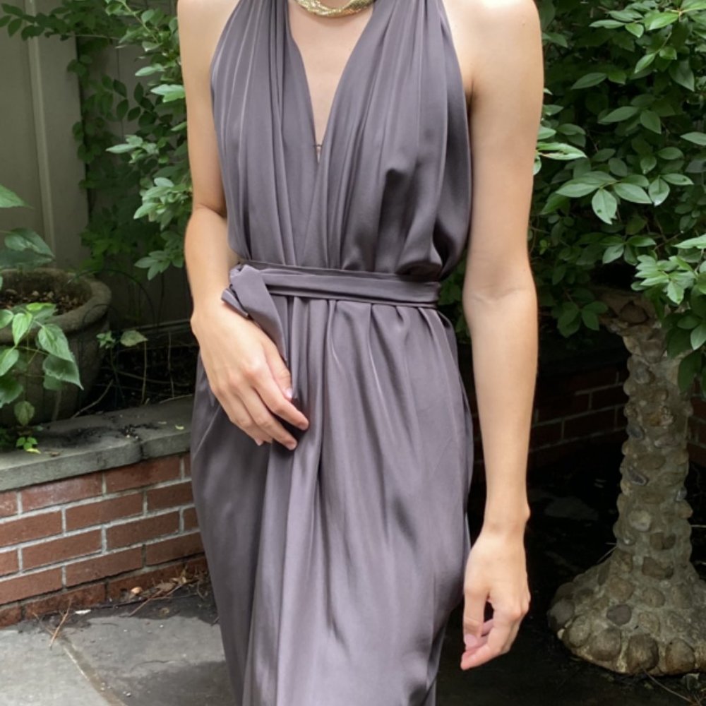 Atelier Delphine Rome Dress; Chocolate Brown; One Size Fits All - Picture 1 of 7